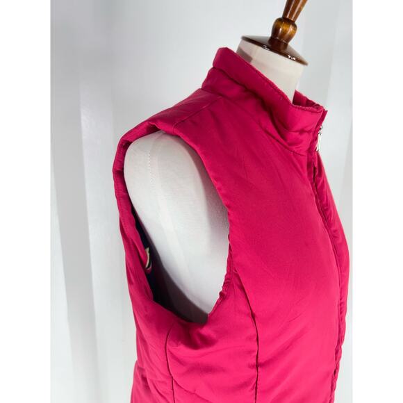 COLDWATER CREEK Women’s Dark Pink Zippered Puffer Vest Sz M - Picture 7 of 10